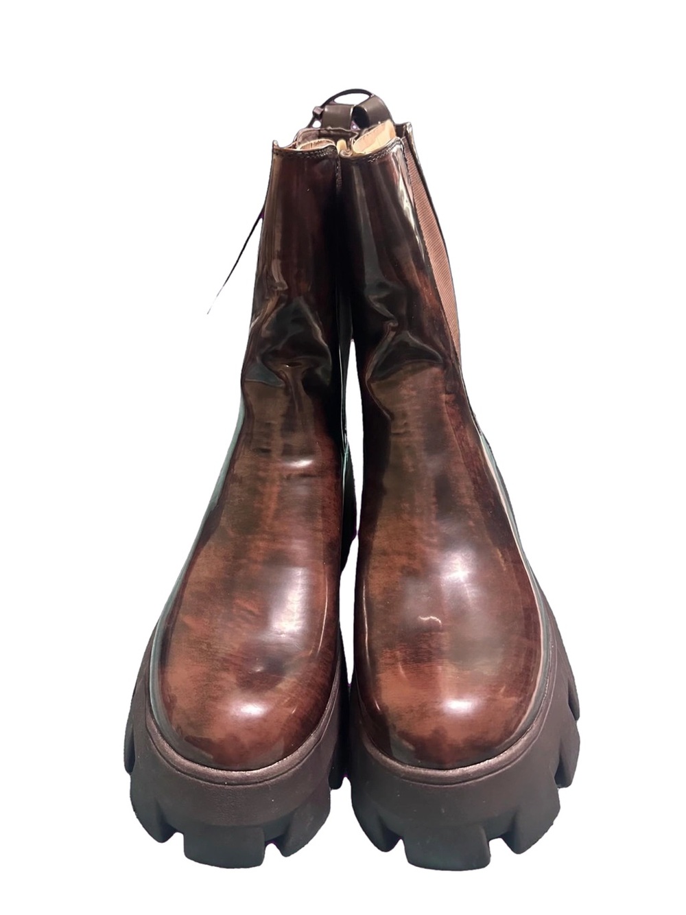 Sam Edelman Ana Lug Sole Chelsea Boot Circus Chestnut  #NoBox